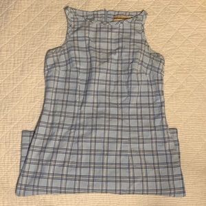 Expressions Blue Plaid Dress